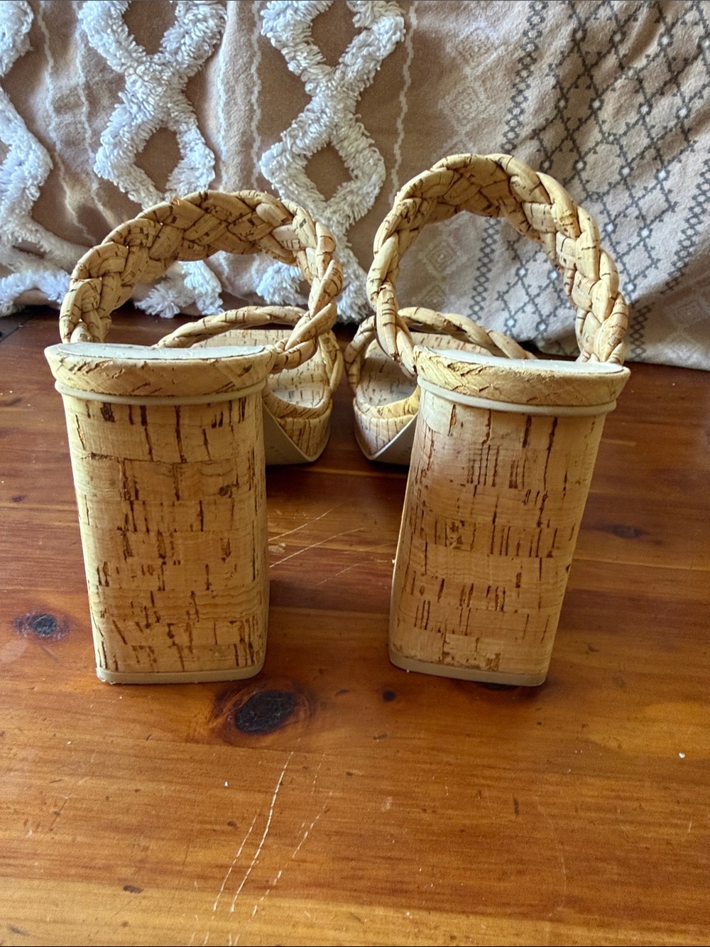 Dolce Vita Braided Cork Platform Heels - Natural Cork - Picture 5 of 6